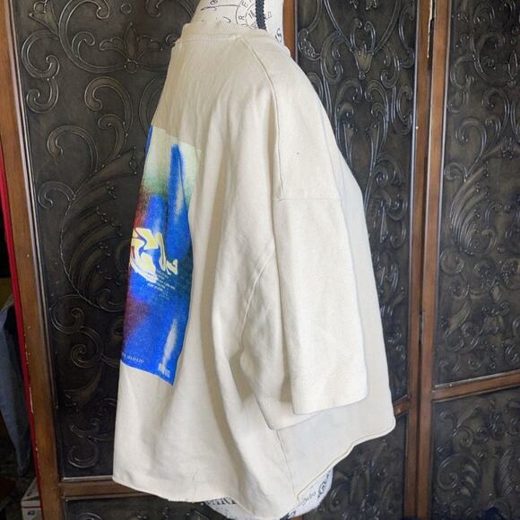 Collusion Cropped Graphic Tee Women's Shirt Sized M - Picture 4 of 5